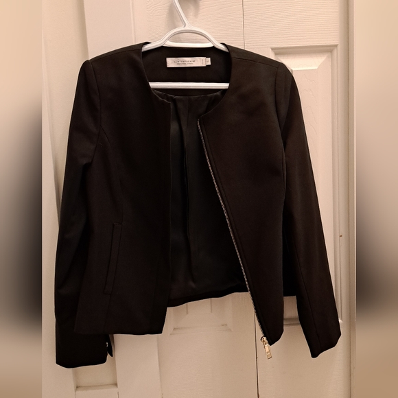 CONTEMPORAINE by SIMONS Black Structured Zip Jacket - Picture 2 of 6
